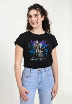 Henry Tiger Damen STAR WARS: THE MANDALORIAN - GALAXY - T-Shirt Print - Black -Günstiges Henry Tiger Geschäft c370433954b449a8a818f26f4ed79760