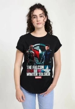 Henry Tiger Damen MARVEL THEFALCON AND THE WINTER SOLDIER PHOTO REAL - T-Shirt Print - Black
