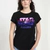Henry Tiger Damen STAR WARS: THE MANDALORIAN - CHILD LOGO FILL - T-Shirt Print - Black