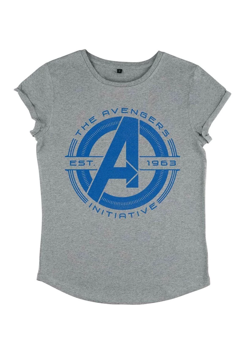Henry Tiger Damen MARVEL AVENGERS CLASSIC - AVENGERS INITIATIVE - T-Shirt Print - Melange Grey 3 Henry Tiger Damen MARVEL AVENGERS CLASSIC - AVENGERS INITIATIVE - T-Shirt Print - Melange Grey – Bild 3