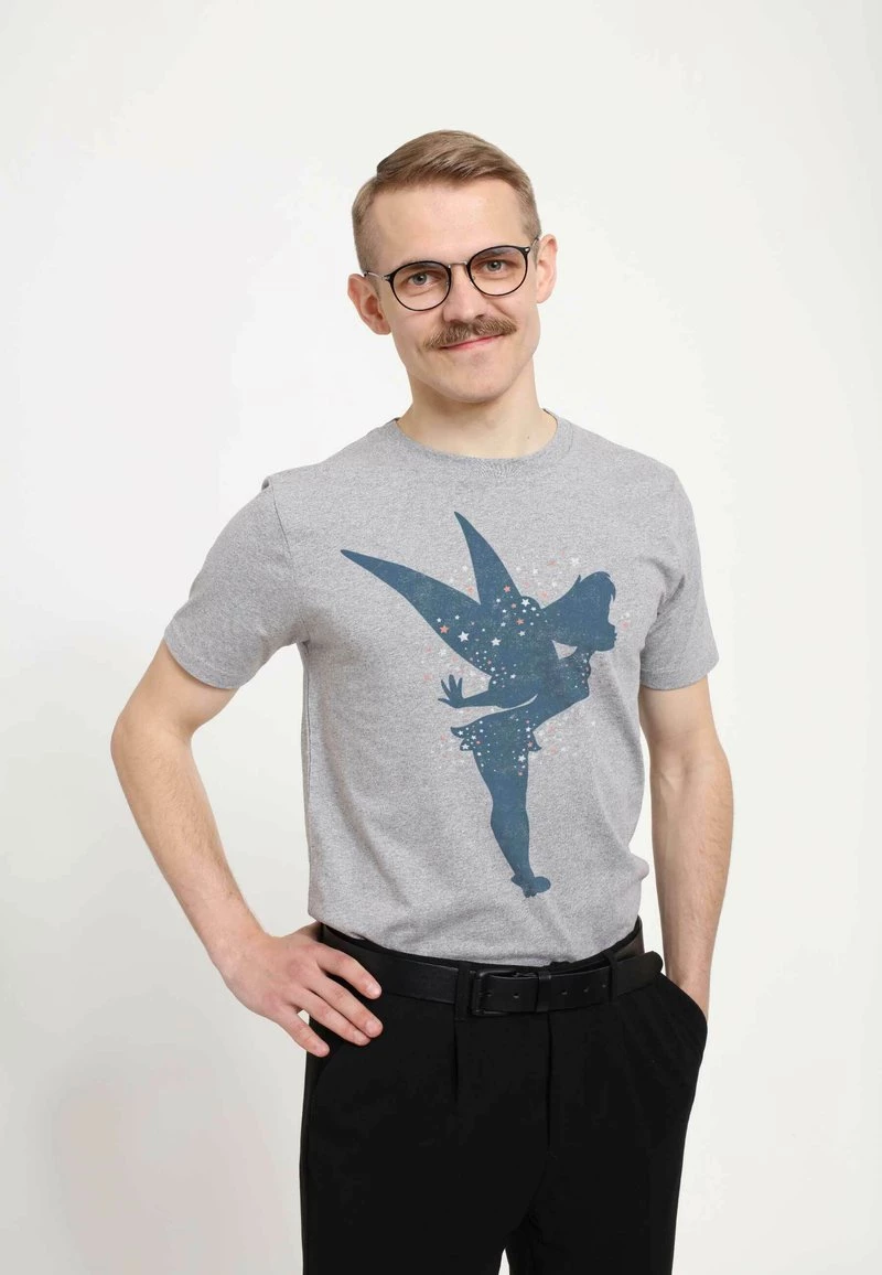 Henry Tiger Unisex DISNEY PETER PAN - TINK AMERICANA - T-Shirt Print - Melange Grey 3 Henry Tiger Unisex DISNEY PETER PAN - TINK AMERICANA - T-Shirt Print - Melange Grey – Bild 3