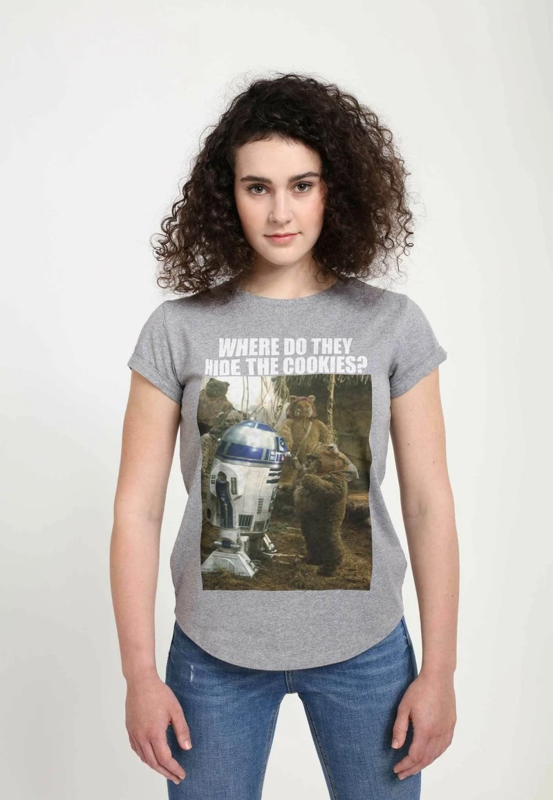 Henry Tiger Damen STAR WARS - T-Shirt Print - Melange Grey 3 Henry Tiger Damen STAR WARS - T-Shirt Print - Melange Grey – Bild 3