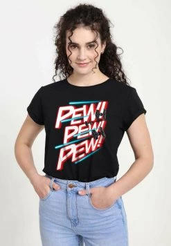Henry Tiger Damen STAR WARS: LAST JEDI - PEW PEW PEW - T-Shirt Print - Black -Günstiges Henry Tiger Geschäft c4df3abd5b2a4170ad93802ec260b44f
