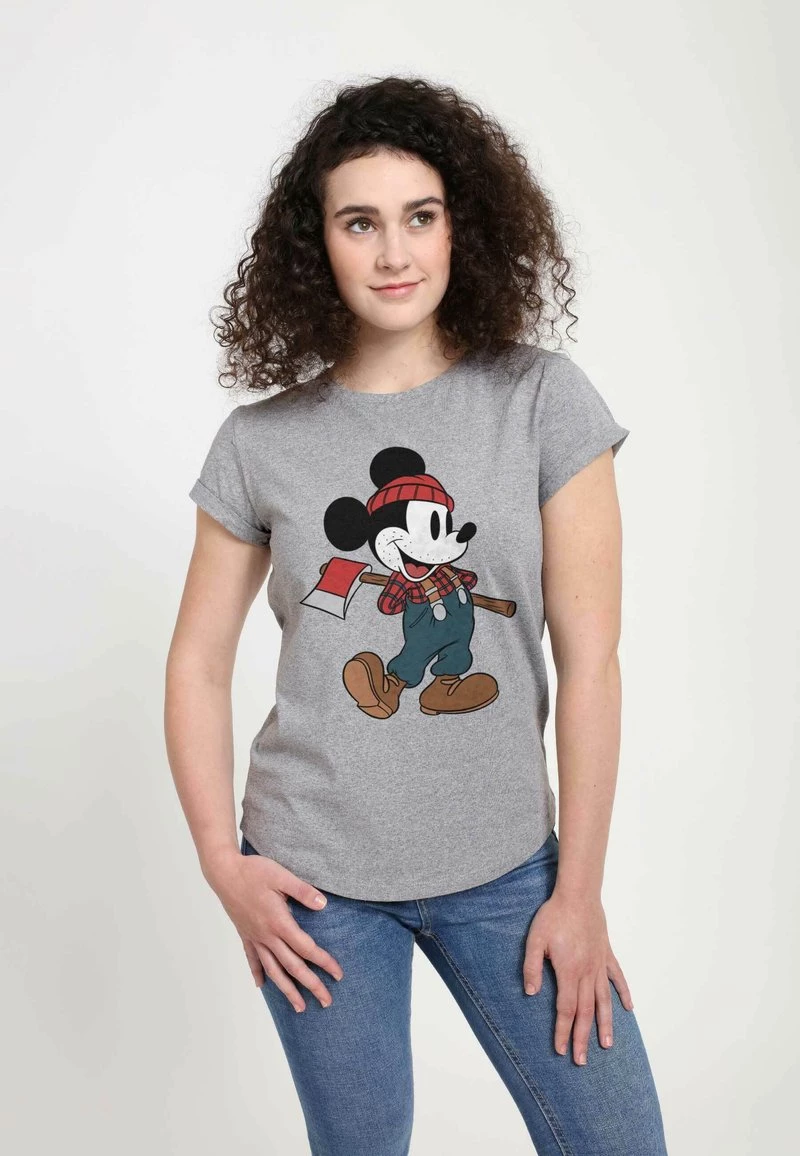 Henry Tiger Damen DISNEY CLASSICS MICKEY CLASSIC - LUMBERJACK MICKEY - T-Shirt Print - Melange Grey 3 Henry Tiger Damen DISNEY CLASSICS MICKEY CLASSIC - LUMBERJACK MICKEY - T-Shirt Print - Melange Grey – Bild 3
