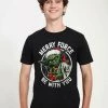 Henry Tiger STAR WARS UNISEX MERRY FORCE - T-Shirt Print - Black