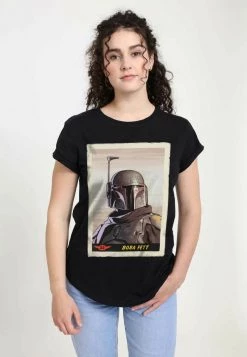 Henry Tiger Damen STAR WARS FETT CARD - T-Shirt Print - Black