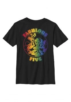 Henry Tiger Unisex DISNEY CLASSICS PRIDEFUL FIVE - T-Shirt Print - Black