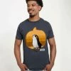Henry Tiger STAR WARS UNISEX PORG SIMPLE PUMPKIN - T-Shirt Print - Melange Black