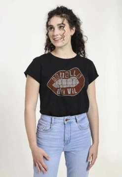 Henry Tiger Damen DISNEY CLASSICS WOMEN'S LIP EMBROIDERY - T-Shirt Print - Black -Günstiges Henry Tiger Geschäft c7e5e57ec84f44adad69ef1e1cc1d512