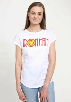 Henry Tiger Damen MARVEL AVENGERS CLASSIC - RETRO IRONMAN LOGO - T-Shirt Print - White -Günstiges Henry Tiger Geschäft c83b427ba15e4bb8ad7584044abfb82a