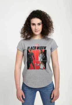 Henry Tiger MARVEL BLACK WIDOW - BLACK WIDOW COMIC - T-Shirt Print - Melange Grey | Damen
