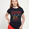 Henry Tiger Damen DISNEY CLASSICS STITCH EXPERIMENT 626 - T-Shirt Print - Navy Blue