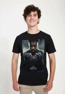 Henry Tiger MARVEL BLACK PANTHER - TCHALLA POSTER - T-Shirt Print - Black | Unisex