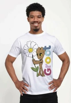 Henry Tiger Unisex MARVEL GUARDIANS OF THE GALAXY - GROOT OVERSIZE - T-Shirt Print - White