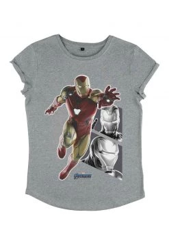 Henry Tiger Damen MARVEL AVENGERS: ENDGAME - IRONMAN PANELS - T-Shirt Print - Melange Grey -Günstiges Henry Tiger Geschäft c8e7768cd422453f975842470ea7fe77