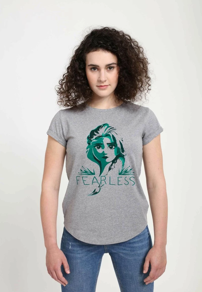 Henry Tiger Damen DISNEY FROZEN 2 - ELSA SO FEARLESS - T-Shirt Print - Melange Grey 3 Henry Tiger Damen DISNEY FROZEN 2 - ELSA SO FEARLESS - T-Shirt Print - Melange Grey – Bild 3