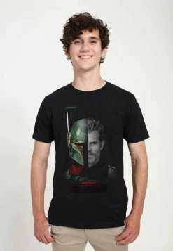 Henry Tiger Unisex STAR WARS: THE MANDALORIAN - MANDOMON EPI REELZ - T-Shirt Print - Black
