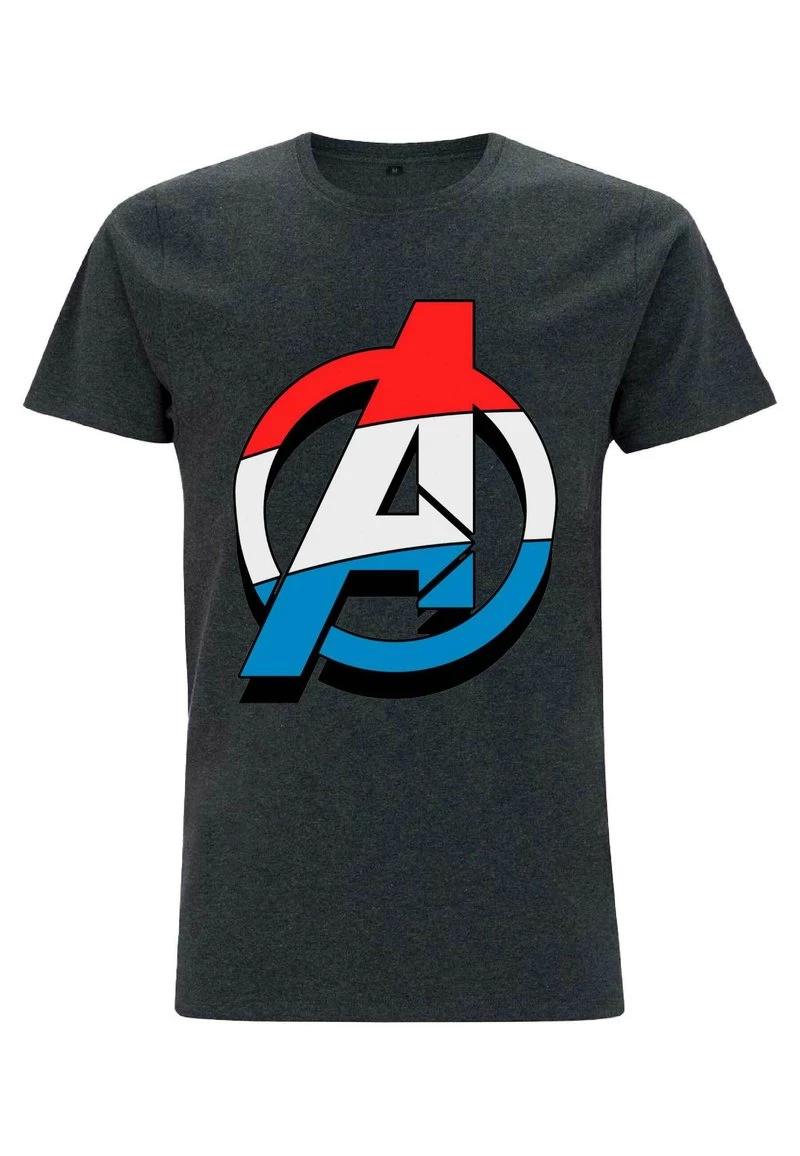 Henry Tiger Unisex MARVEL AVENGERS CLASSIC - PATRIOTIC AVENGER - T-Shirt Print - Melange Black 5 Henry Tiger Unisex MARVEL AVENGERS CLASSIC - PATRIOTIC AVENGER - T-Shirt Print - Melange Black – Bild 5