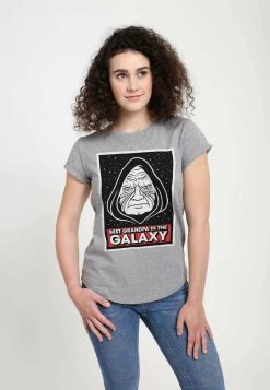 Henry Tiger Damen STAR WARS BEST GRAMPY - T-Shirt Print - Melange Grey -Günstiges Henry Tiger Geschäft cc3c55ecfe1645a291e69ebd5135c8d9