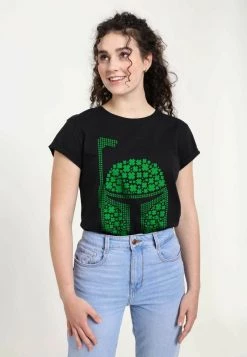 Henry Tiger Damen STAR WARS: THE RISE OF SKYWALKER - BOBA CLOVERS - T-Shirt Print - Black -Günstiges Henry Tiger Geschäft cd51ba436cd840748d1ce53e83e46855