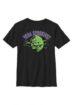 Henry Tiger Unisex STAR WARS YODA SPOOKY KIDS - T-Shirt Print - Black