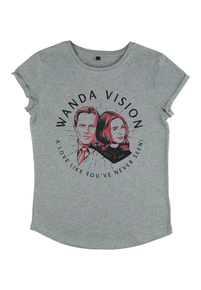 Henry Tiger Damen MARVEL WANDA BADGE - T-Shirt Print - Melange Grey 4 Henry Tiger Damen MARVEL WANDA BADGE - T-Shirt Print - Melange Grey – Bild 4