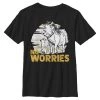 Henry Tiger Unisex DISNEY LION KING PUMBA NO WORRIES - T-Shirt Print - Black