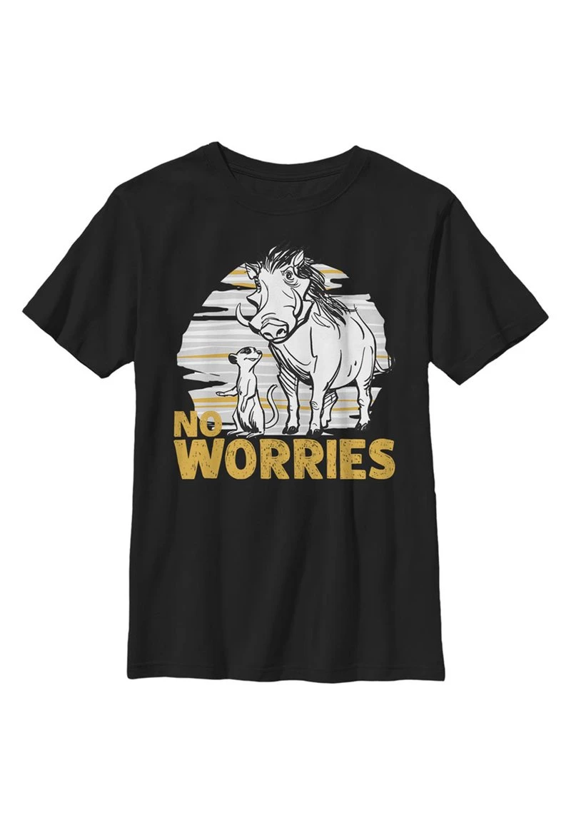 Henry Tiger Unisex DISNEY LION KING PUMBA NO WORRIES - T-Shirt Print - Black 1 Henry Tiger Unisex DISNEY LION KING PUMBA NO WORRIES - T-Shirt Print - Black