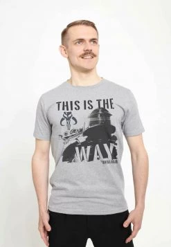 Henry Tiger Unisex STAR WARS INKED MANDO - T-Shirt Print - Melange Grey -Günstiges Henry Tiger Geschäft cefc9218b56c4e2bbdf17a4148cbfee1