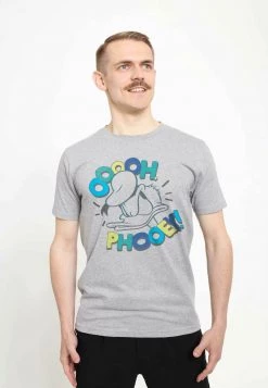 Henry Tiger Unisex DISNEY CLASSICS MICKEY CLASSIC - CARTOON PHOOEY - T-Shirt Print - Melange Grey