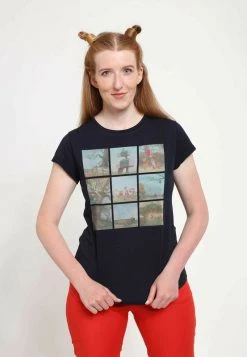 Henry Tiger Damen DISNEY CLASSICS POOH SCENES - T-Shirt Print - Navy Blue