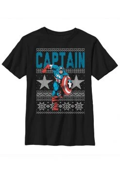 Henry Tiger Unisex MARVEL UGLY CAPTAIN - T-Shirt Print - Black