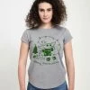 Henry Tiger Damen STAR WARS WOMEN'S MERRY FORCE T-SHIRT - T-Shirt Print - Melange Grey