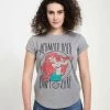 Henry Tiger Damen DISNEY THE LITTLE MERMAID - MERMAID HAIR - T-Shirt Print - Melange Grey