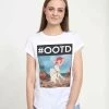 Henry Tiger Damen DISNEY THE LITTLE MERMAID - OOTD ARIEL - T-Shirt Print - White