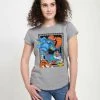 Henry Tiger Damen DISNEY POSTER IN THE LAMP - T-Shirt Print - Melange Grey