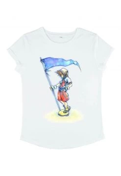 Henry Tiger Damen DISNEY SORA WITH FLAG - T-Shirt Print - White -Günstiges Henry Tiger Geschäft d204167da1f94e94a14ff16c406ee1c9