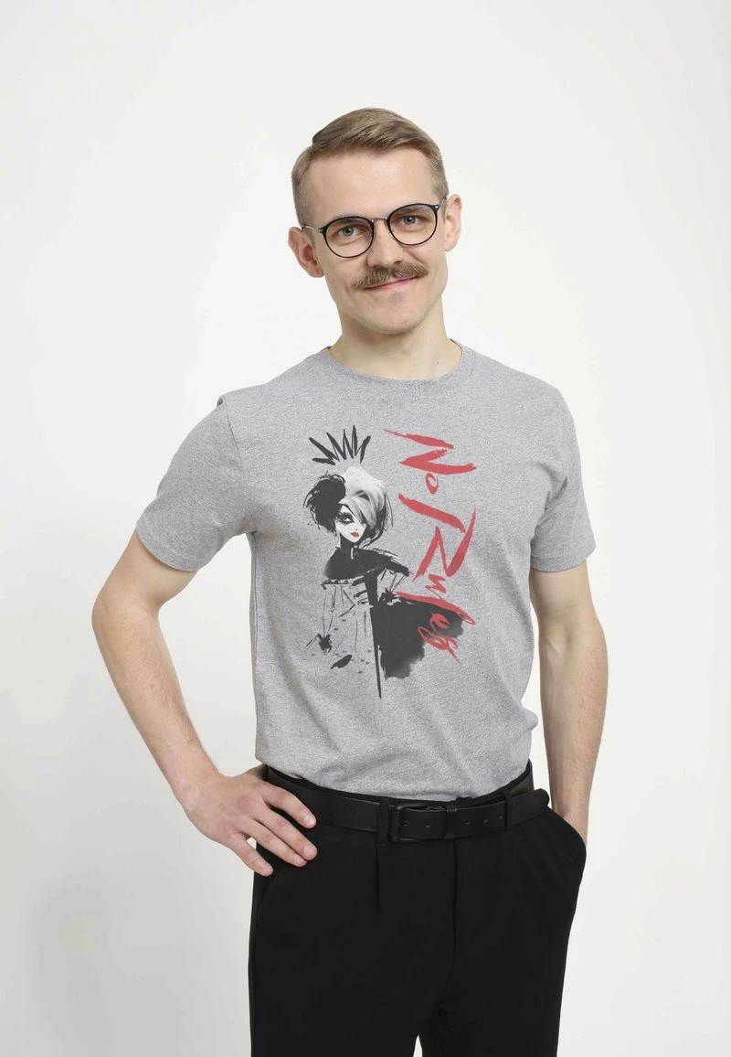 Henry Tiger DISNEY CLASSICS UNISEX NO RULES - T-Shirt Print - Melange Grey 1 Henry Tiger DISNEY CLASSICS UNISEX NO RULES - T-Shirt Print - Melange Grey