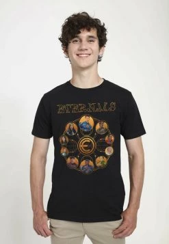 Henry Tiger MARVEL UNISEX ETERNALS CIRCULAR - T-Shirt Print - Black