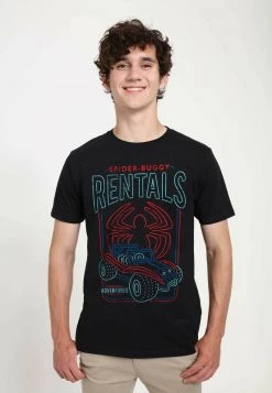 Henry Tiger Unisex MARVEL SPIDER-MAN CLASSIC - SPIDEY-BUGGY RENTALS - T-Shirt Print - Black