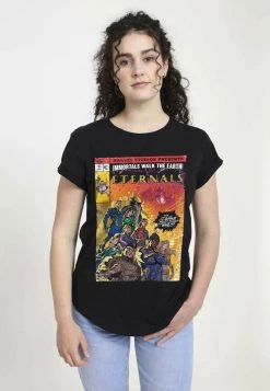 Henry Tiger Damen MARVEL WOMEN'S VINTAGE STYLE COMIC COVER - T-Shirt Print - Black