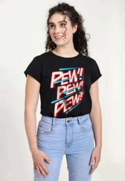 Henry Tiger Damen STAR WARS: LAST JEDI - PEW PEW PEW - T-Shirt Print - Black -Günstiges Henry Tiger Geschäft d474eacf7adf41dba663465c171f3bf1