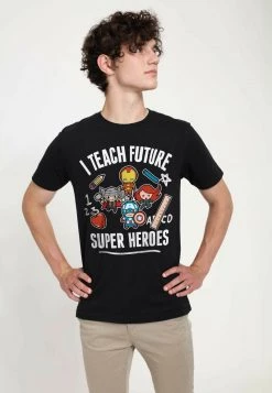 Henry Tiger Unisex MARVEL AVENGERS CLASSIC - TEACH FUTURE SUPERS - T-Shirt Print - Black -Günstiges Henry Tiger Geschäft d544797a543149e3a6f59d018ce92520
