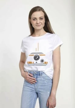 Henry Tiger Damen DISNEY STAR WARS BB-8 MINIMAL FACE - T-Shirt Print - White -Günstiges Henry Tiger Geschäft d69826454c854a1cbc8214cd789b3b0b