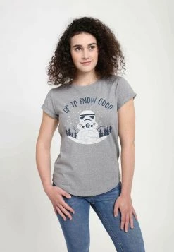 Henry Tiger Damen T-Shirt Print - Melange Grey
