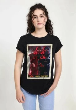 Henry Tiger Damen STAR WARS WOMEN'S DARK TROOPER CARD T-SHIRT - T-Shirt Print - Black