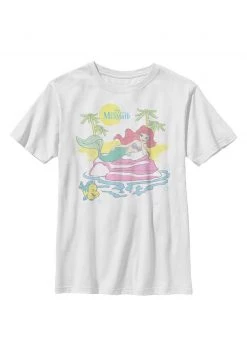 Henry Tiger Unisex DISNEY BEACHY ARIEL - T-Shirt Print - White