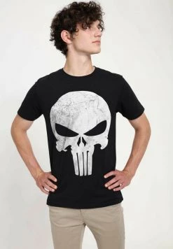 Henry Tiger Unisex MARVEL OTHER - PUNISHER DISTRESSED SKULL - T-Shirt Print - Black -Günstiges Henry Tiger Geschäft d93744494dbc4bf695ed5965297ace15