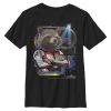 Henry Tiger Unisex MARVEL SPACE RACCON - T-Shirt Print - Black