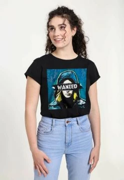 Henry Tiger Damen MARVEL WANTED - T-Shirt Print - Black -Günstiges Henry Tiger Geschäft da1ead6a98a24a5f85bd7aa397a8534b